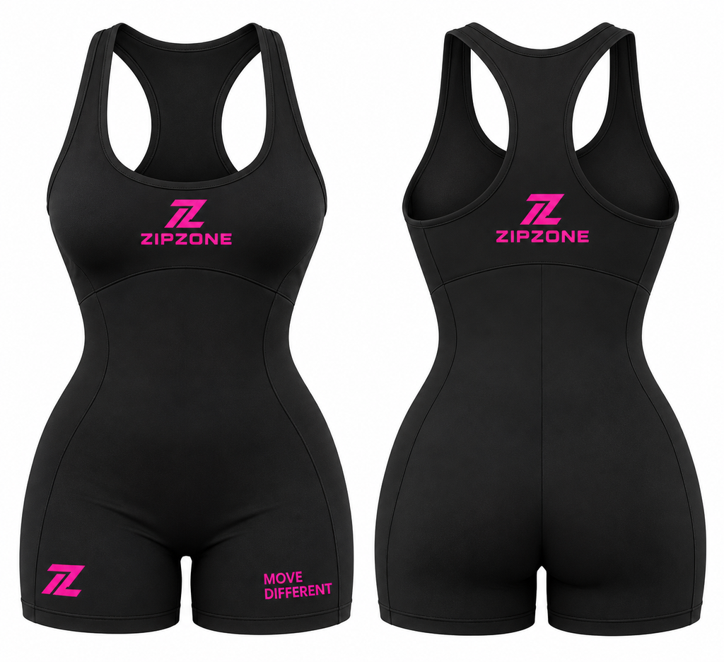 Zipzone Women's Active Romper | One-Piece Training Unitard