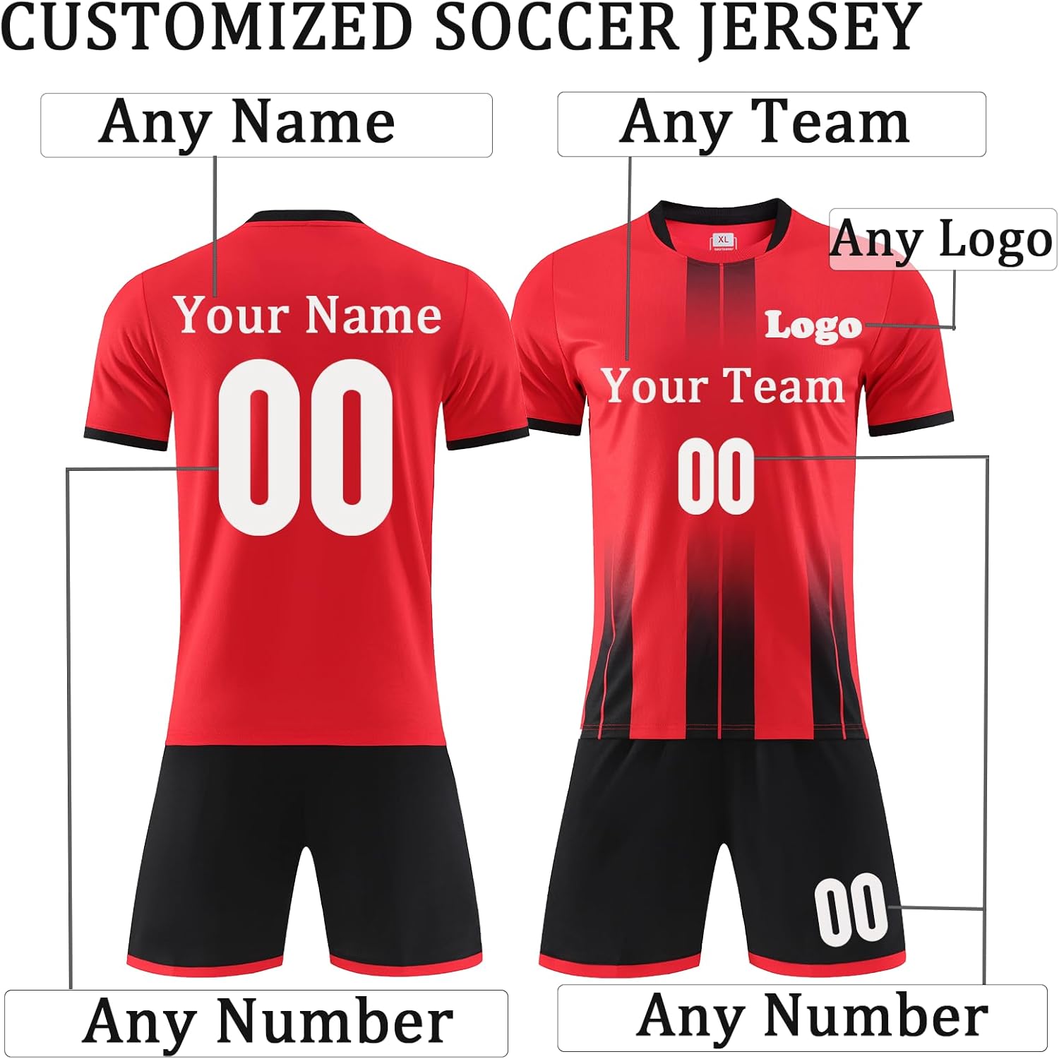 Custom Soccer Jerseys-shorts - Sports Team Training Uniforms