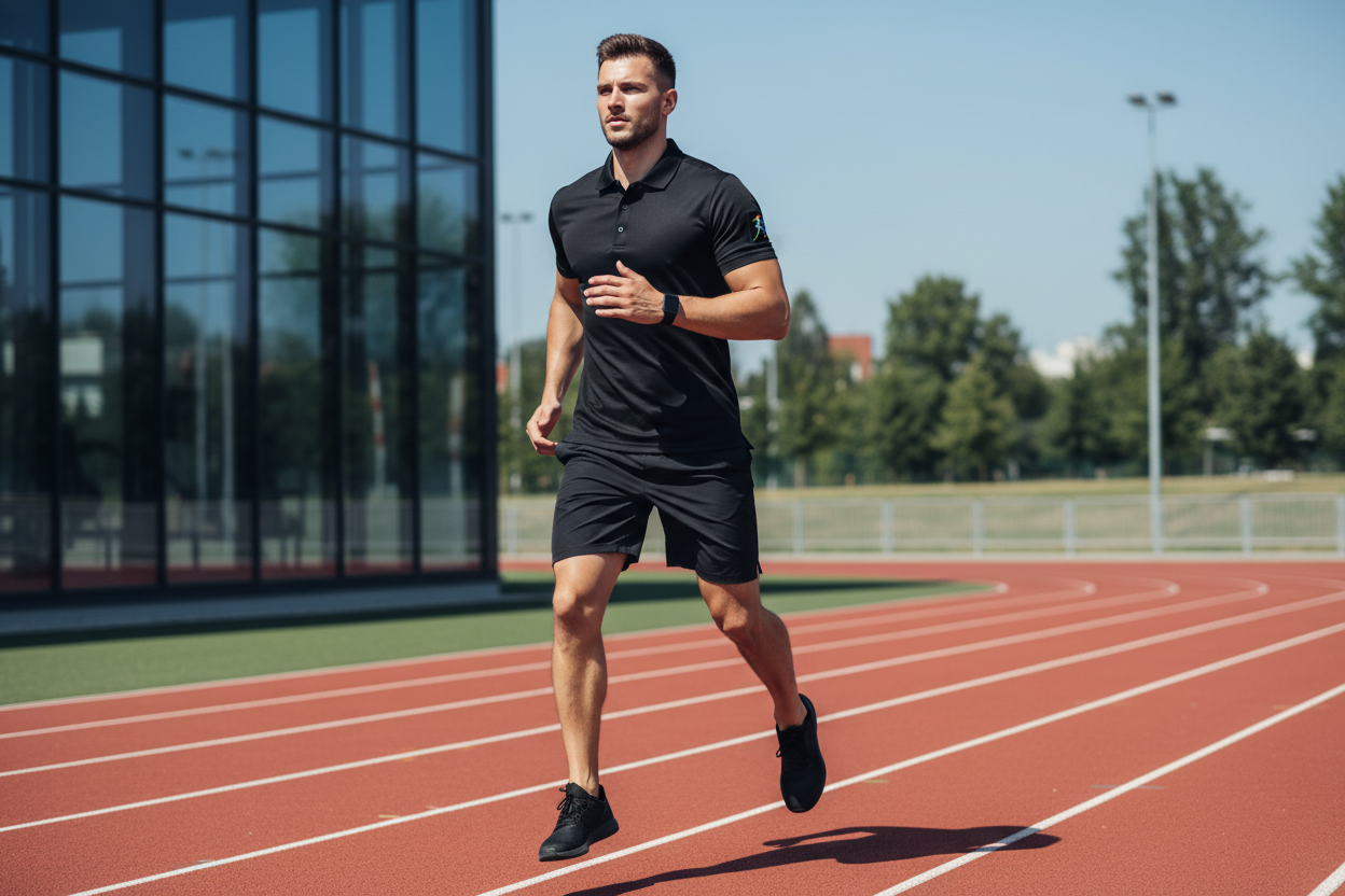 Men's Performance Polo lifestyle shot