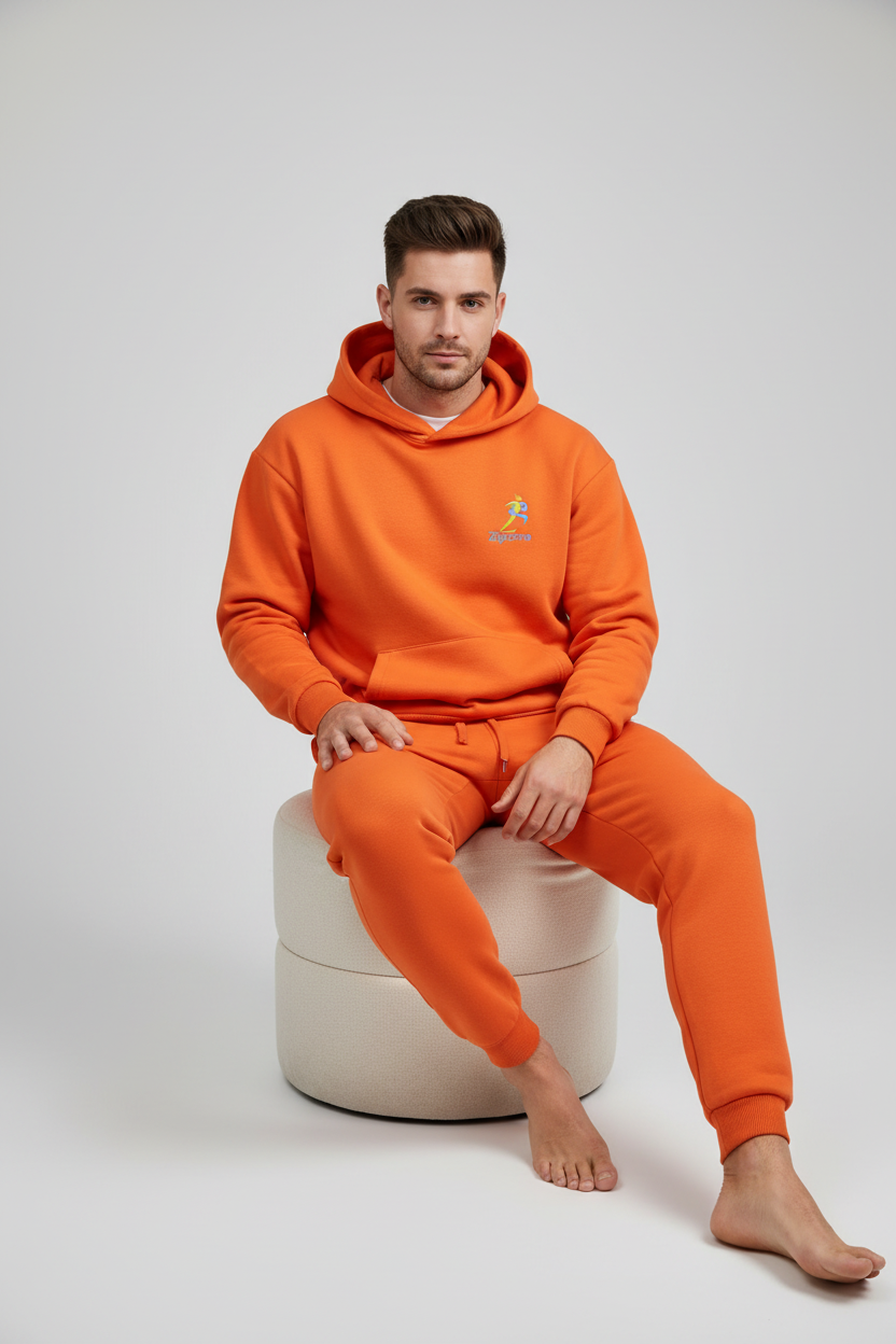 Loungewear Set – Orange Male Front