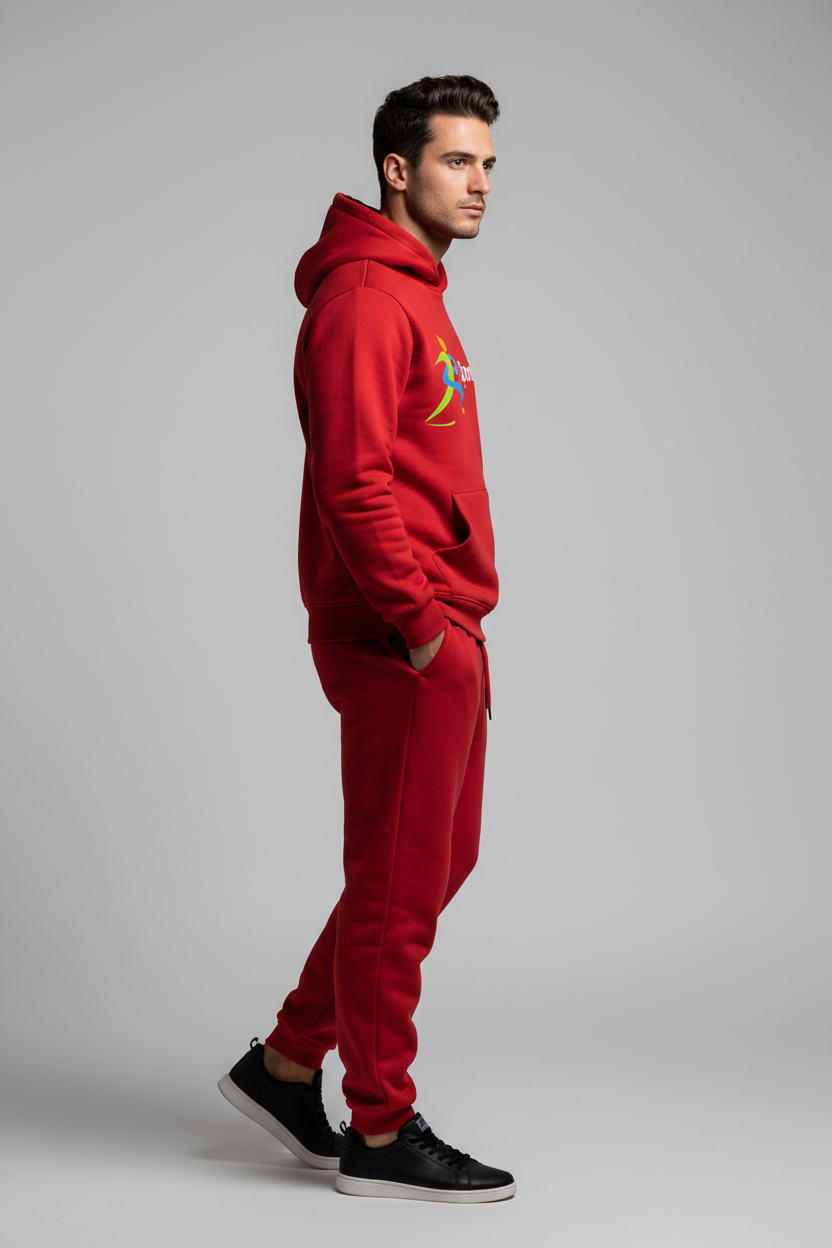 Loungewear Set – Red Male Side