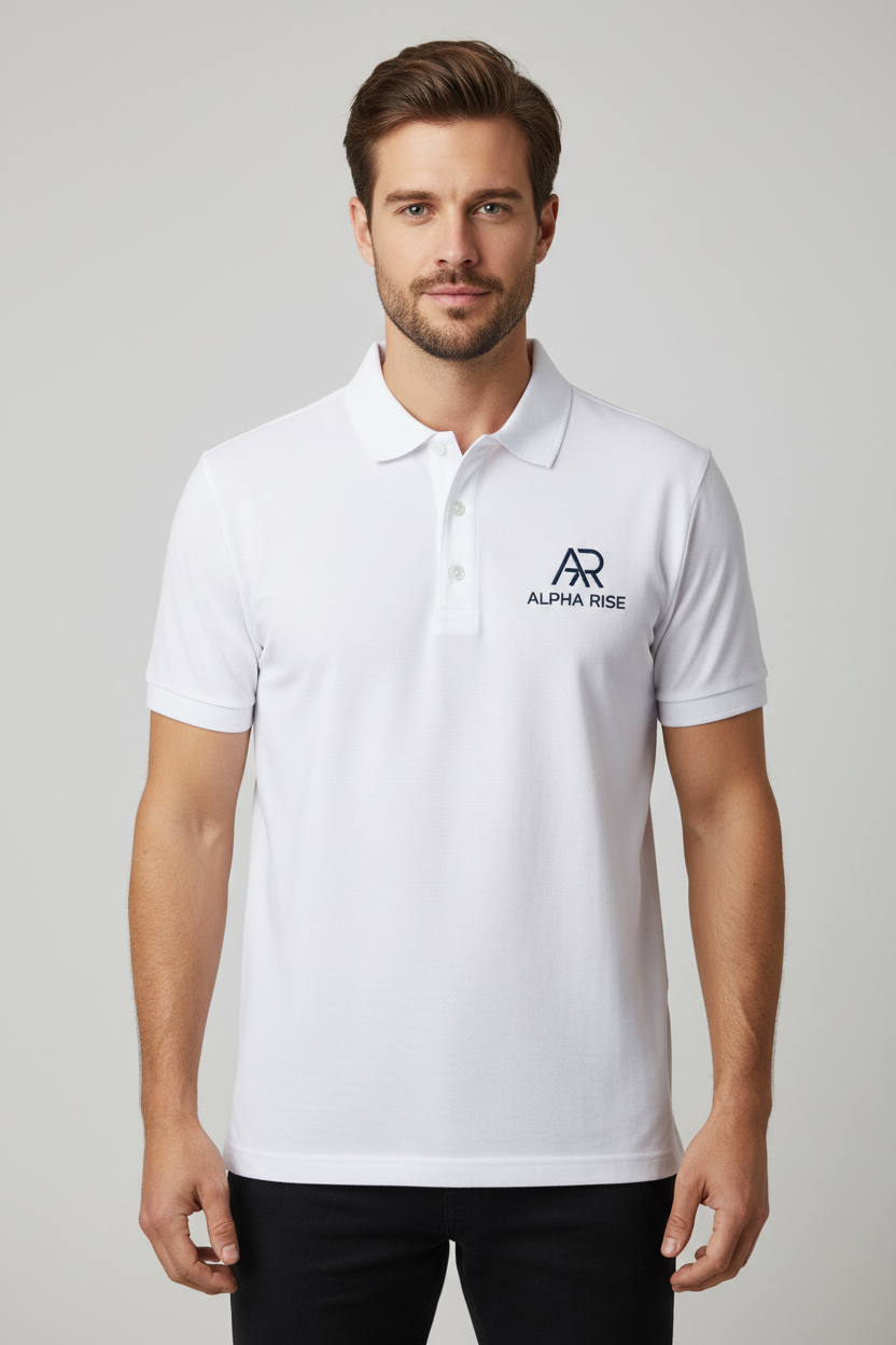Man in White Polo
