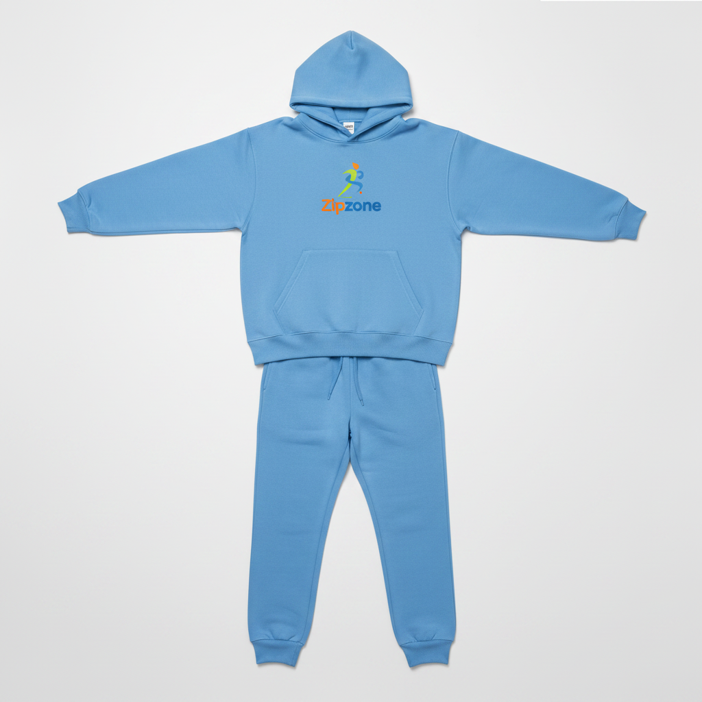 Relaxed Tracksuit – Flat Lay Sky Blue