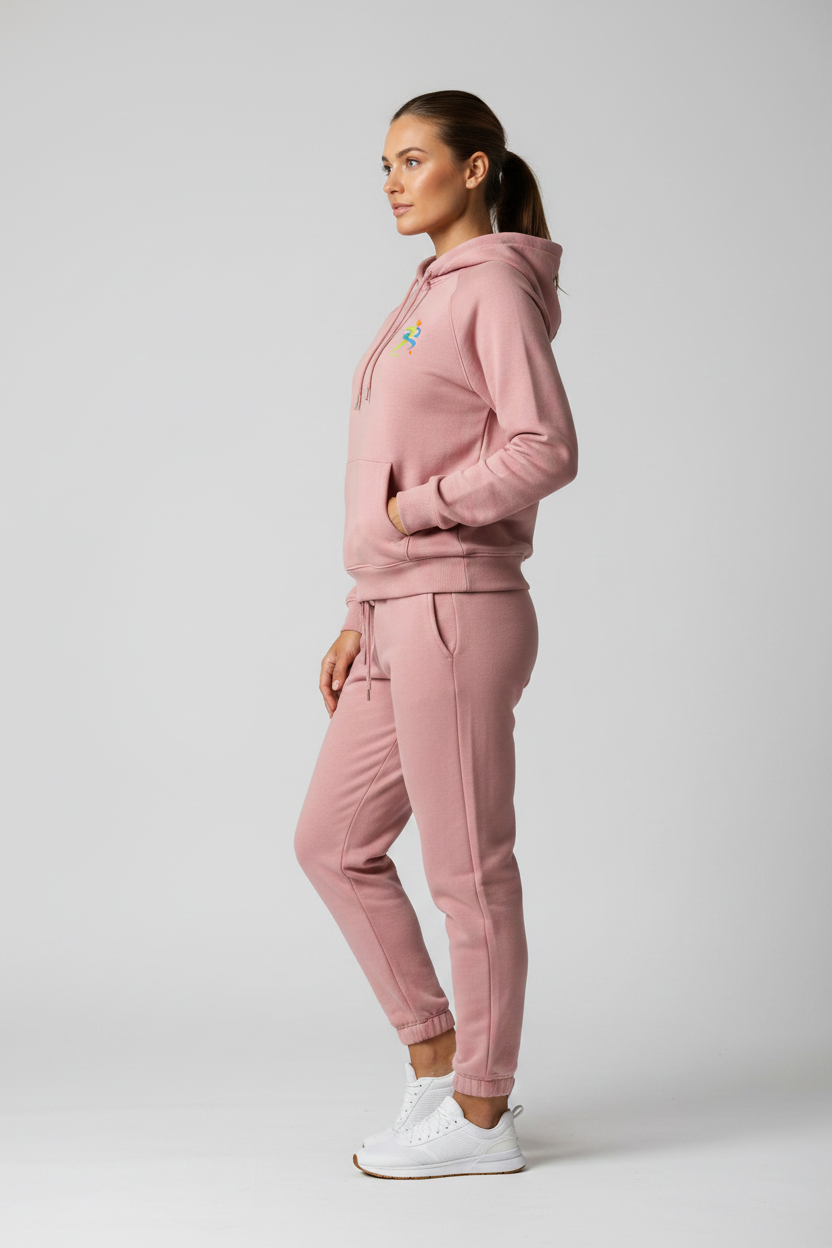 Relaxed Tracksuit – Pink Female Side
