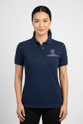Woman in Navy Blue Polo