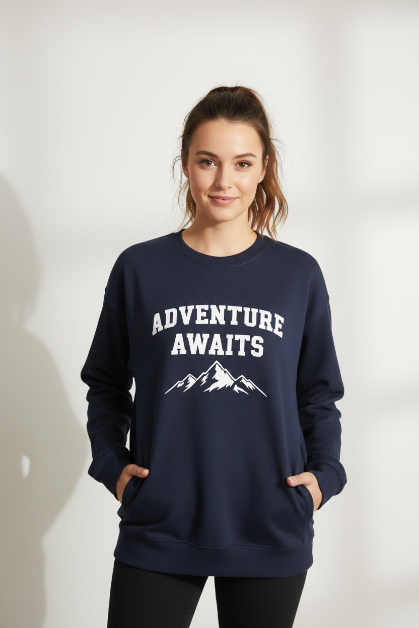 woman-in-navy-blue-sweatshirt-front - ZipzoneInternational