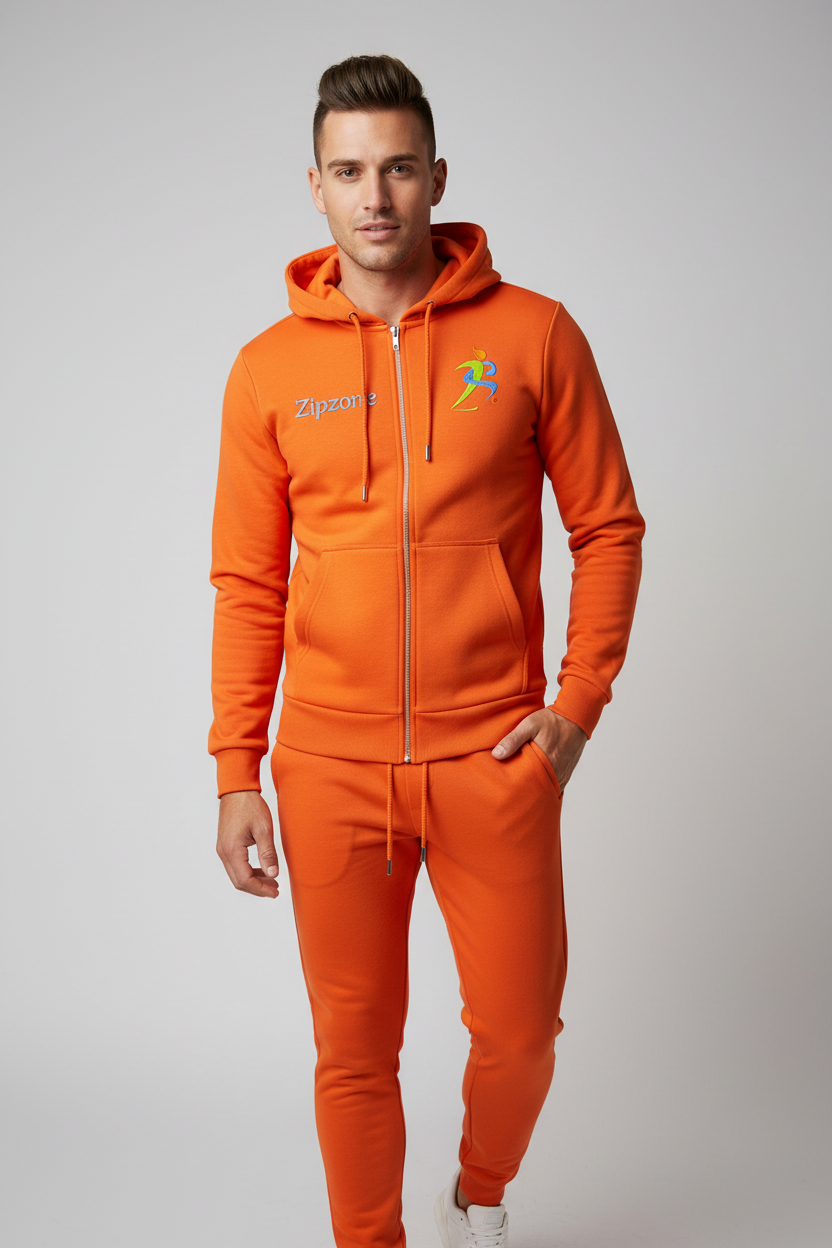 Women's Slim Tracksuit – Orange Male Styling