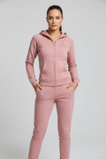 Women's Slim Tracksuit – Pink Female Front