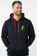 Zipzone Minimalist Black Hoodie | Premium Fleece with Red Drawstrings - Zipzone International