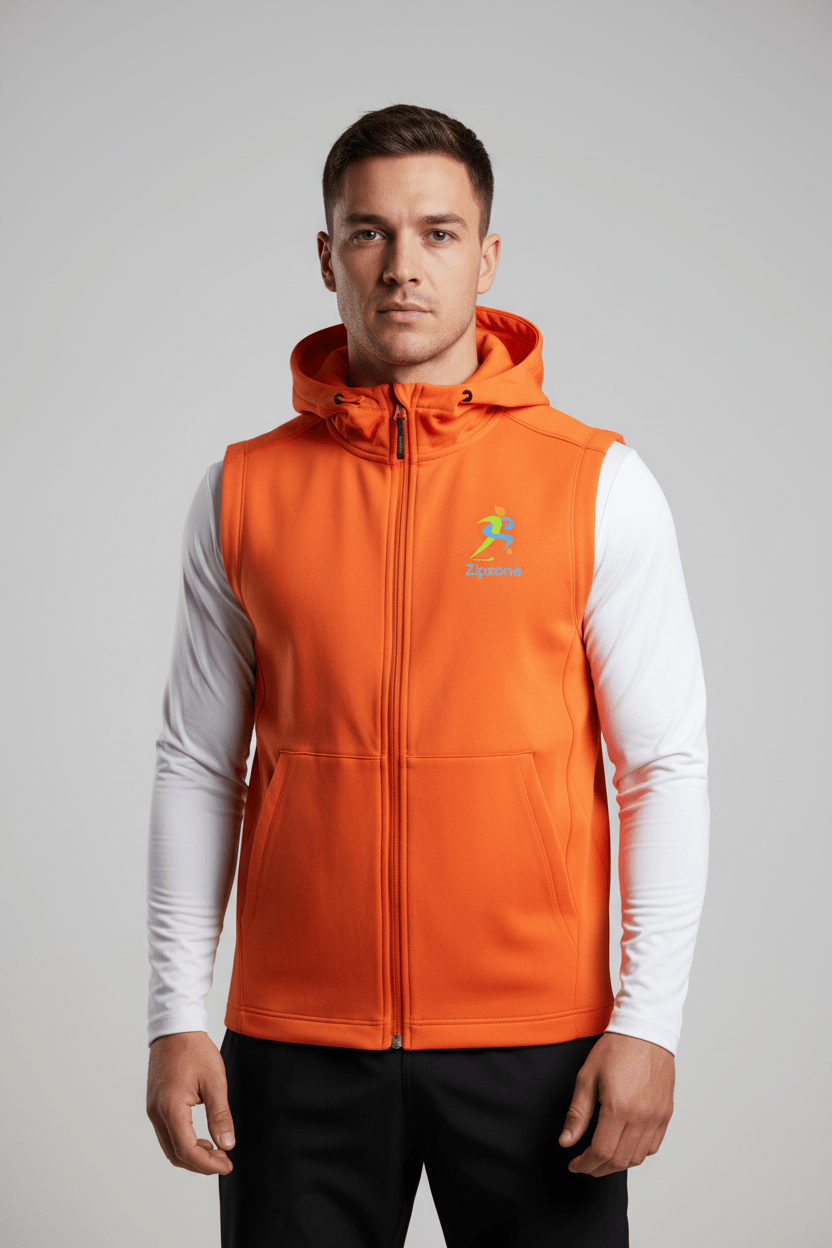 Zipzone Sleeveless Hoodie Vest | Unisex Athletic Outerwear - Zipzone International