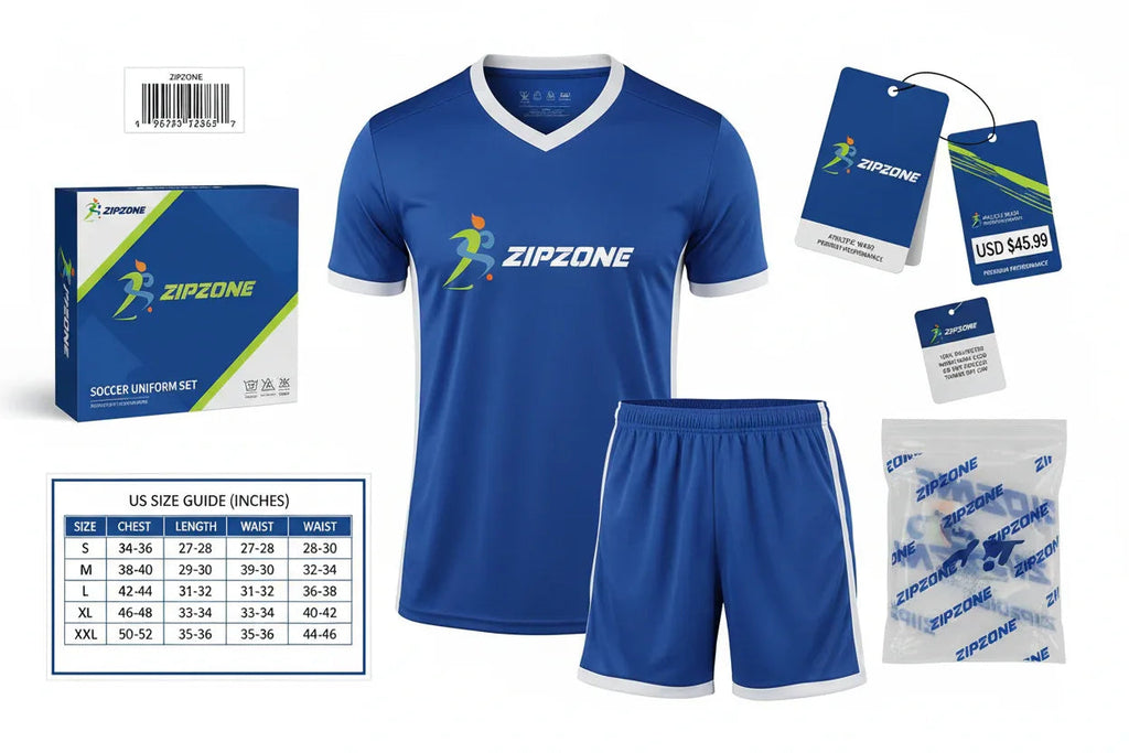 Zipzone Soccer Uniform Set - Jersey & Shorts - Zipzone International