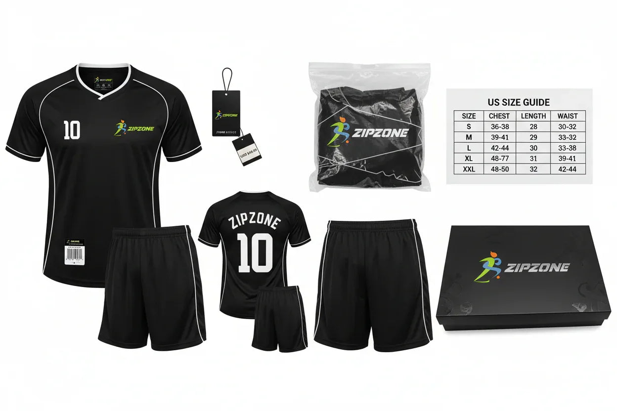 Zipzone Soccer Uniform Set - Jersey & Shorts - Zipzone International