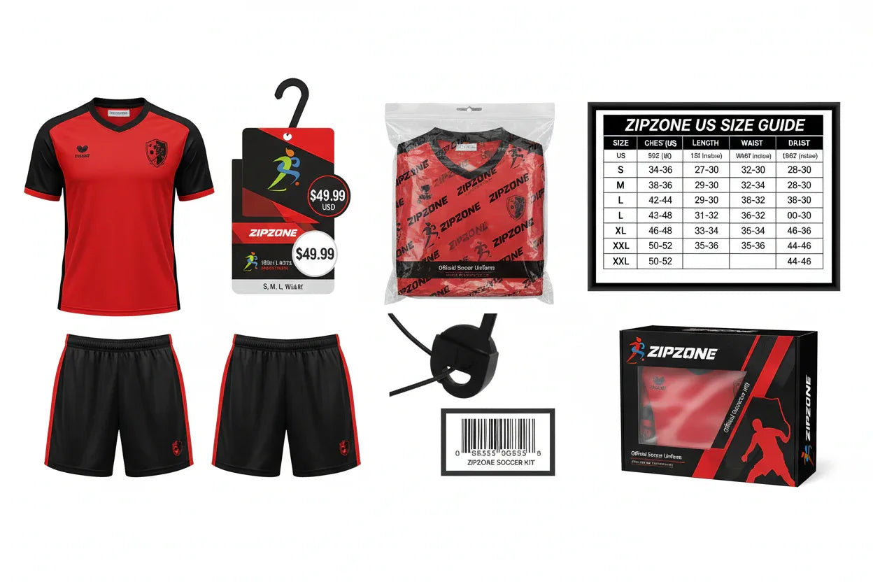 Zipzone Soccer Uniform Set - Jersey & Shorts - Zipzone International