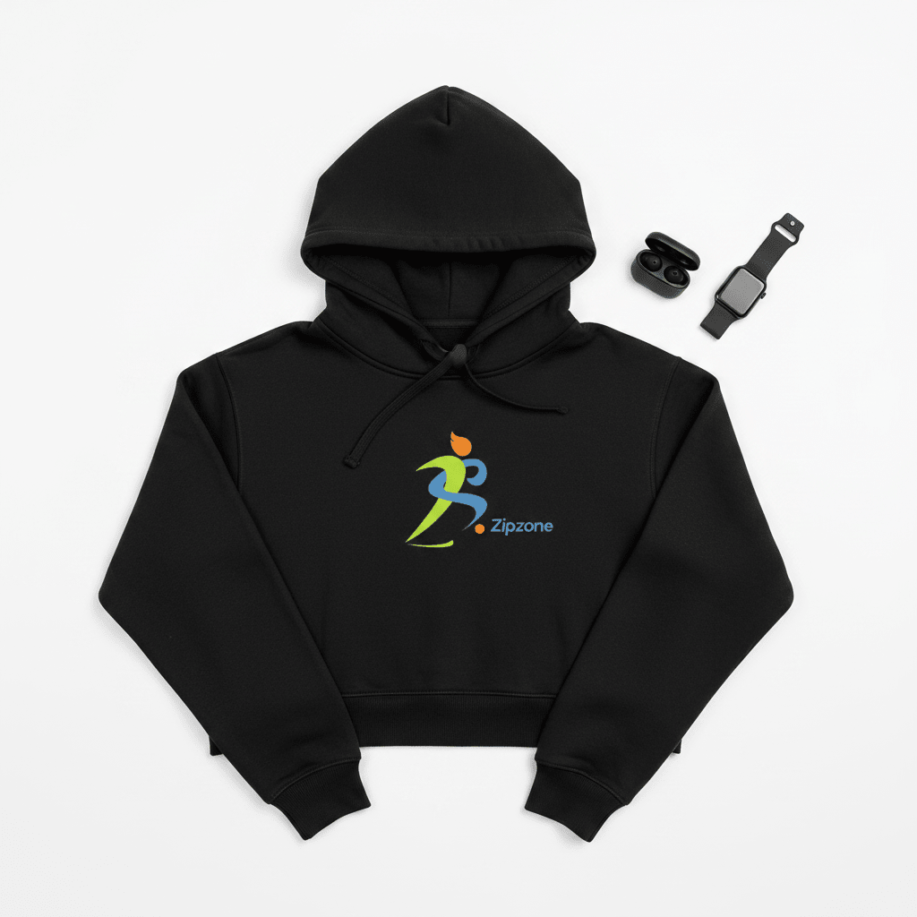 Zipzone Women's Cropped Hoodie | Premium Athletic Streetwear - Zipzone International