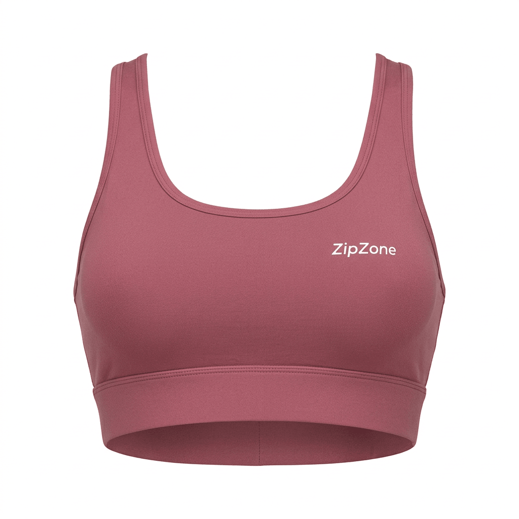 Zipzone Women's Cross-Back Sports Top – Dusty Rose - Zipzone International