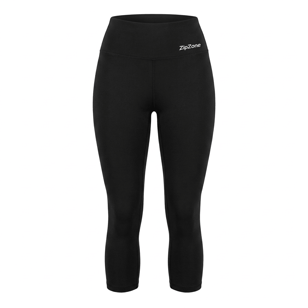 Zipzone Women's High-Waisted Capri Leggings – Black - Zipzone International