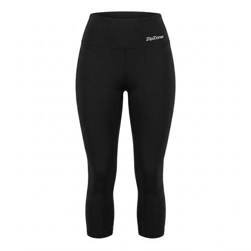 Zipzone Women's High-Waisted Capri Leggings – Black - Zipzone International